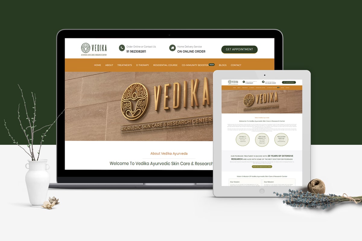 Digital Marketing StudioGenix Case Study - Vedika Ayurvedic Skin Care & Research Center